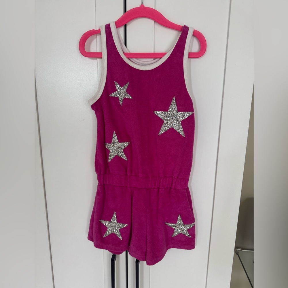 MIA New York toddler Girls size 4 Pink Star-Embellished Sleeveless Romper new